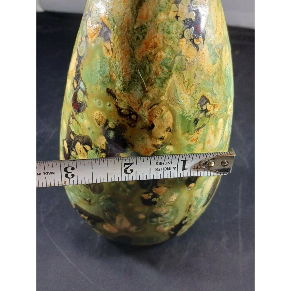 Vintage MCM Multicolor Handmade Pottery Vase